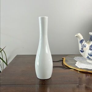 Vintage Schmidt Brasil White Ceramic Vase
